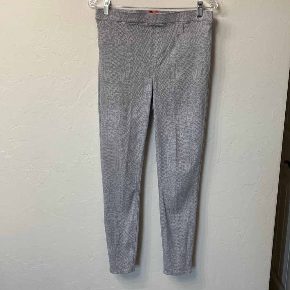 Spanx jeanish grey snake print leggings size large